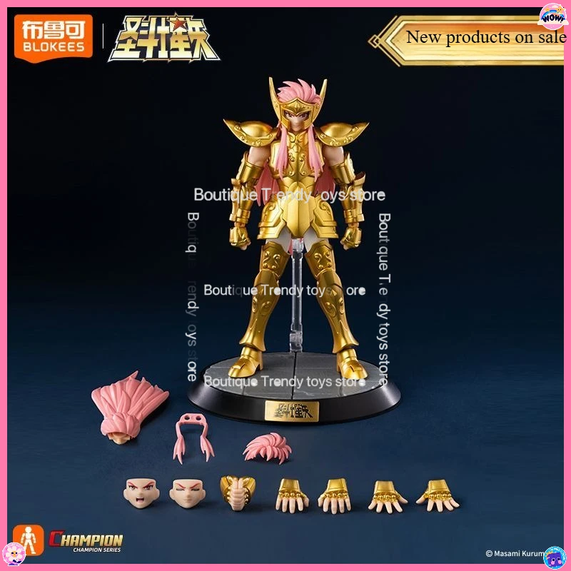

BLOKEES оригинальный золотой чемпиона Saint Seiya класса Стрелец Aiolos Aquarius Camus Cygnus Hyoga Pegasus экшн-фигурка модель игрушки