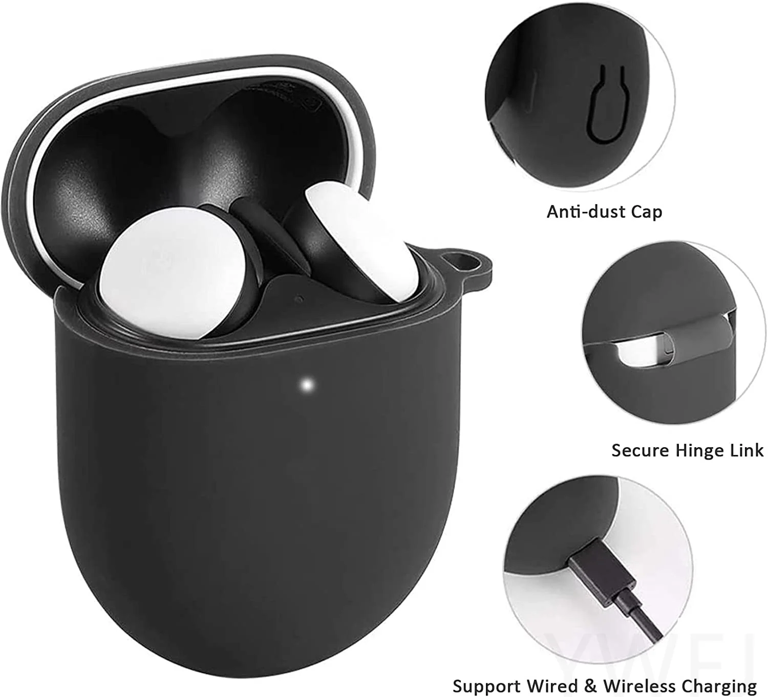 Per Google Pixel Buds Pro custodia protettiva in Silicone con portachiavi custodia antiurto per auricolari per Google Pixel Pro 2022