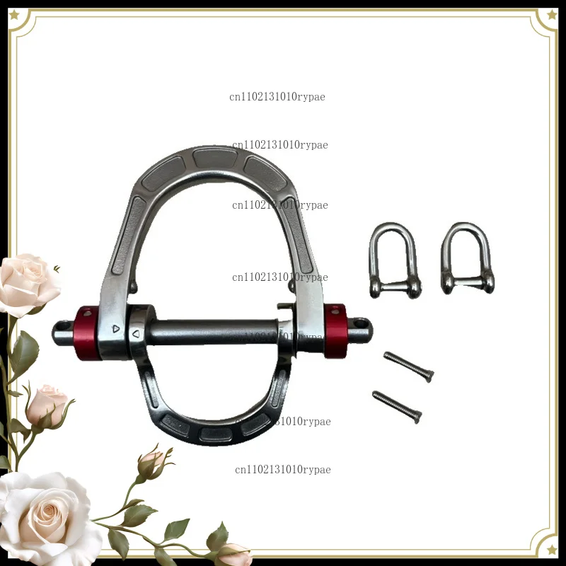 Large D-shaped carabiner, horseshoe buckle for outdoor rope climbing, large D-ring safety harness