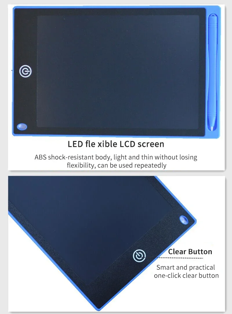 Tavolo da disegno LCD 4.4 8.5 12 pollici Bambini Matematica Disegno Pratica Scrittura a mano Tavoletta da disegno elettronica Giocattolo Giocattoli per bambini