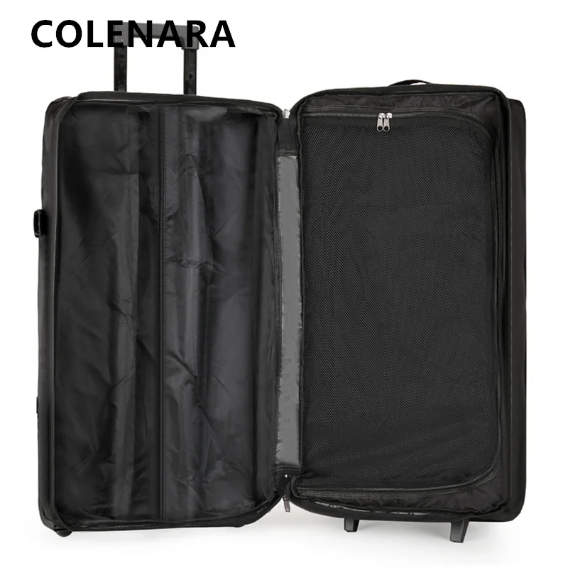 COLENARA Rollkoffer, faltbare Trolley-Tasche, Oxford-Stoff, übergroße Kapazität, Aufbewahrung, Reisetasche, Versand mit Rollgepäck