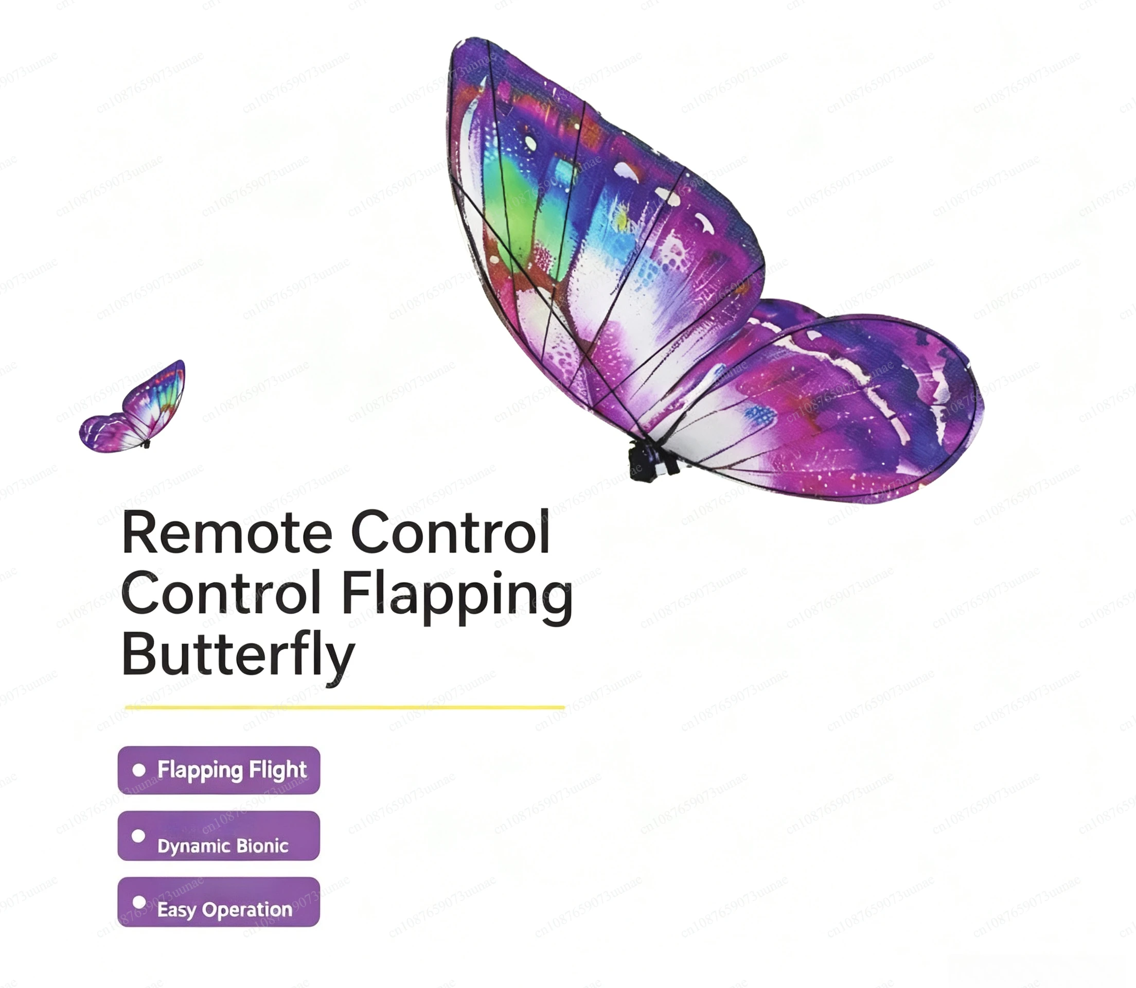 Bionic Flapping‑Wing Flying Butterfly, Handmade Colorful Wings Gravity‑Sensing Remote Control Simulation Flying Toy Device