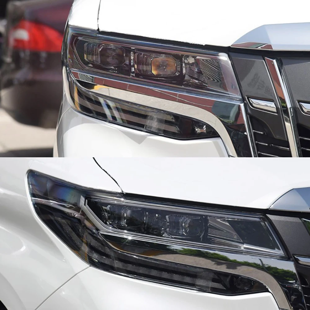 اكسسوارات السيارات غطاء المصباح كشافات قذيفة شفافة عاكس الضوء عدسة شبكي لتويوتا ألارد 2018 2019 2020 2021