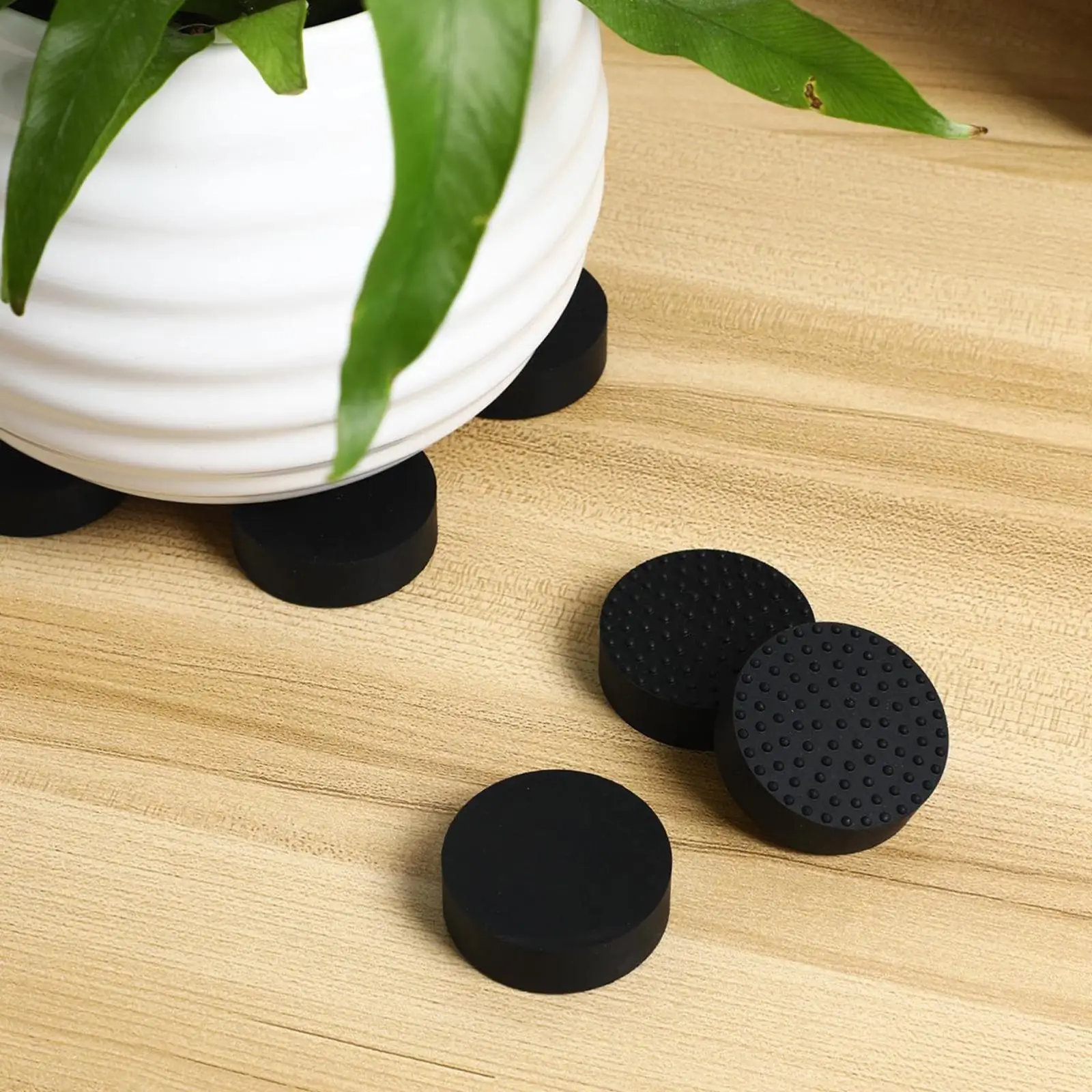 Flower Pot Feet Riser Round Rubber Floor Protector Enhanced Grip for Indoor Outdoor Patio Planter