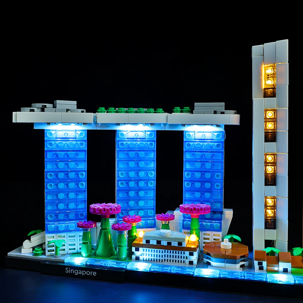 

Комплект светодиодного освещения без моделей, подходящий для LEGO Singapore Architecture 21057 (не включает строительные блоки)