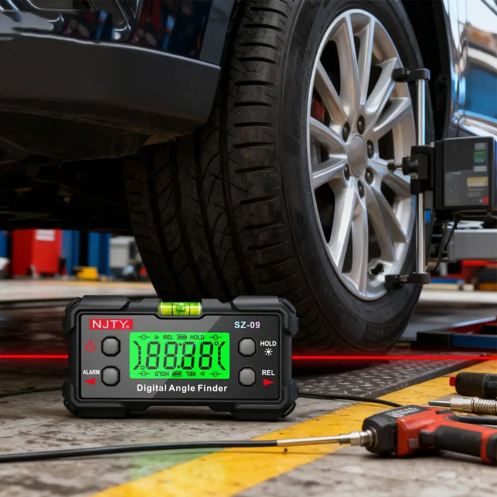 Multifunctional Digital Inclinometer Magnetic LCD Display Laser Inclinometer High Accuracy with Dual-Side Laser Angle Level