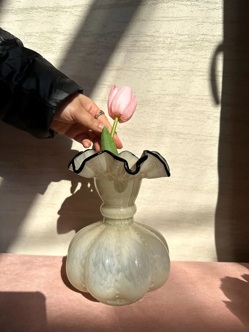 6 Colors Glass Flower Vase Table Hydroponic Vase Crafts Living Room Dining table Home Decoration Centerpiece Rose Arrangement