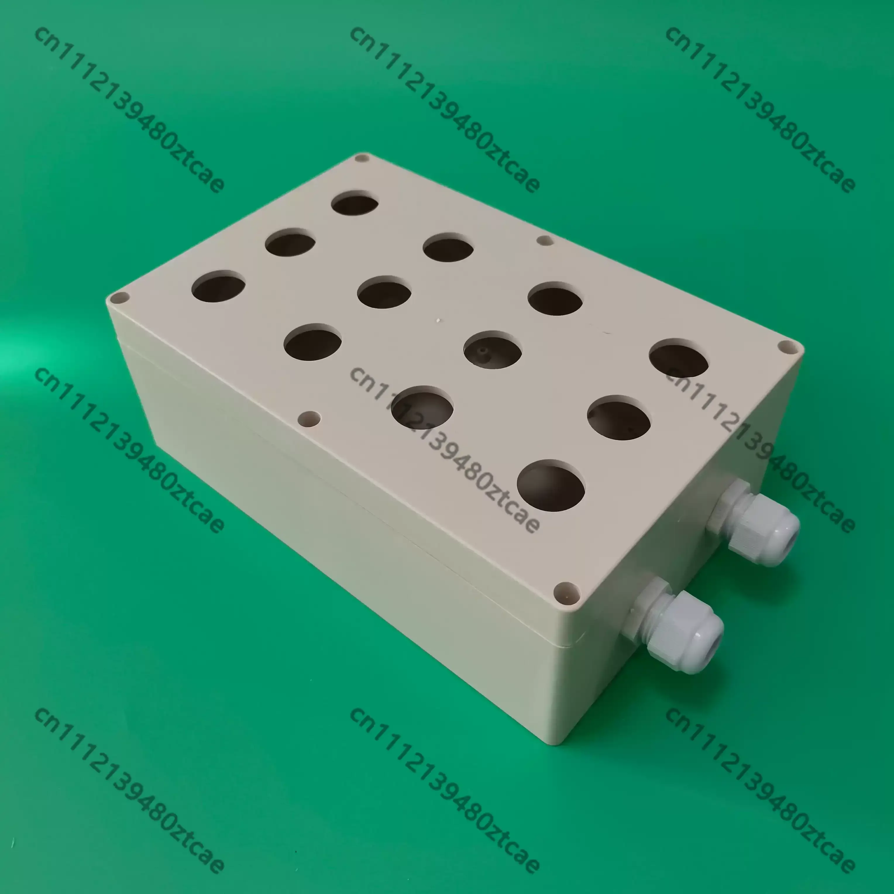 12 Holes Push Button Box Switch Shell PLC Debug Box Perforated Plate Box Electrical Training Practice