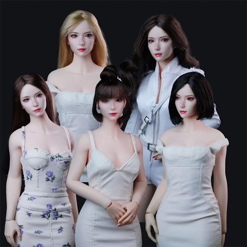 

Z6TOYS ZC018 1/6 Скульптура головы азиатской девушки с подвижными глазами, модель головы для кукол, совместимая с 12-дюймовыми женскими фигурками-солдатами
