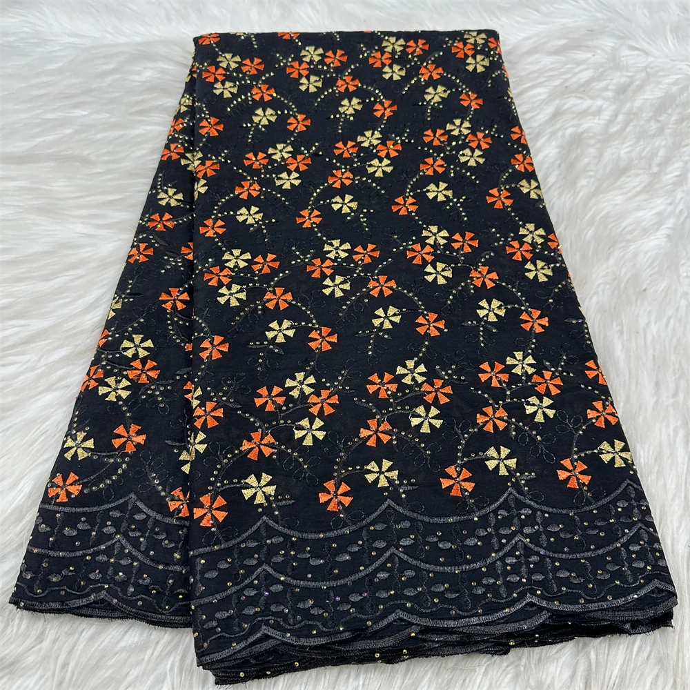 African Cotton Swiss Voile Lace Fabric latest lace fabric high quality 2025 nigerian lace fabrics for Women Party Material