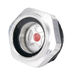 1pc Air Compressor Oil Level Gauge Sight Glass 1/2 Male Thread Alum-inum Inner Hex-agon For Air Compressor, Hydraulic Press