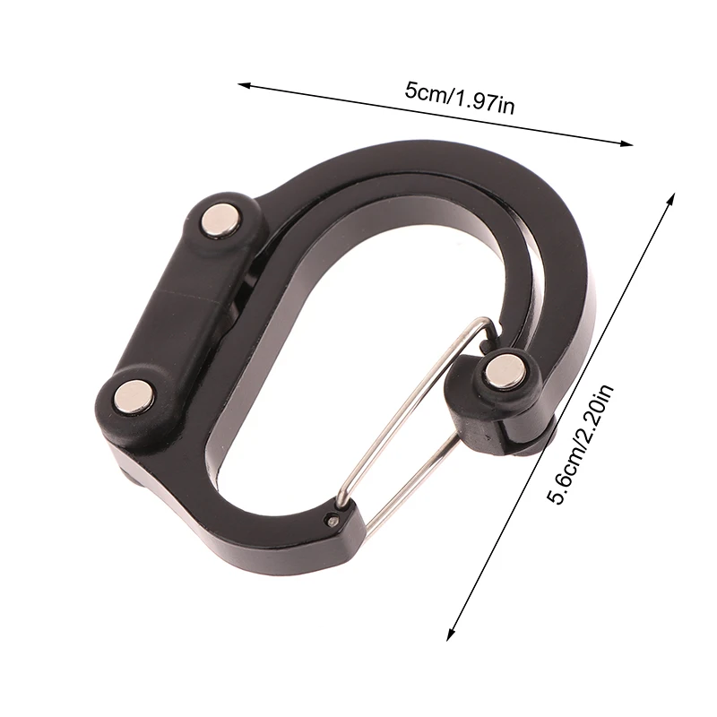 Multifunctional Aluminum Alloy D Type Carabiner 360 Degree Rotary Quick-hanging Carabiner Buckle Hybrid Gear Clip Outdoor Gadget