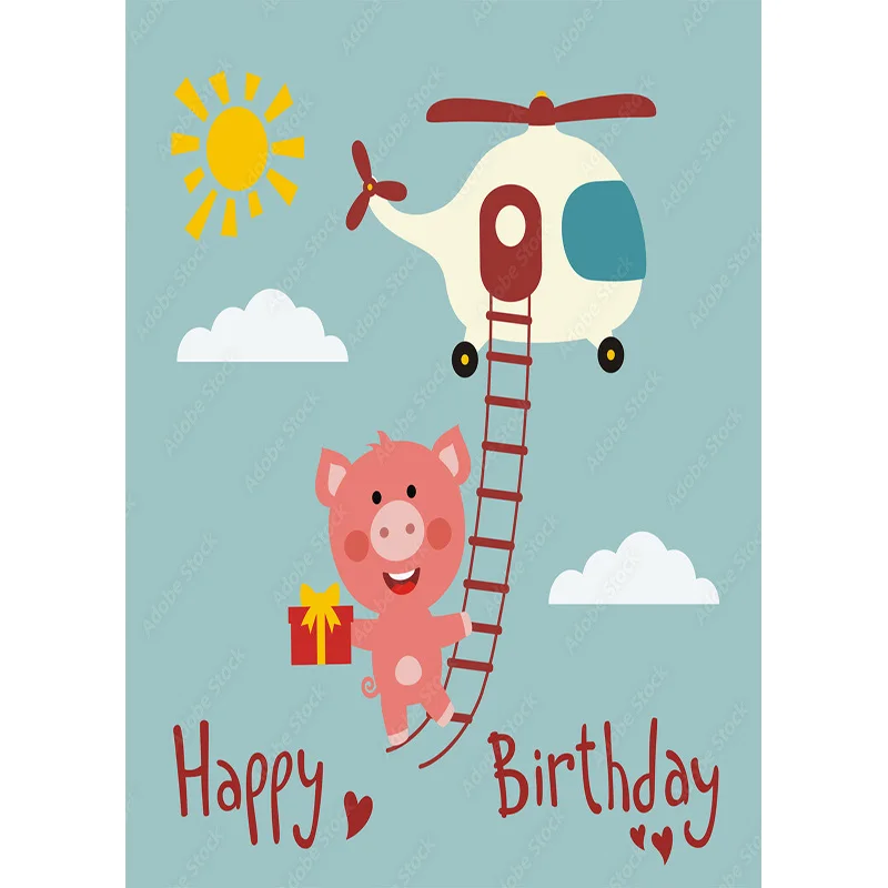 Children Cartoon Birthday Photography Backdrops Baby Newborn Portrait Photo Background Studio Props 21126 ETSR-05