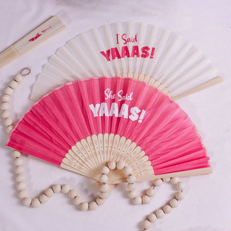 Abanico de mano para novia, dama de honor, playa, piscina, compromiso de boda, fin de semana, despedida de soltera, ducha nupcial, regalo de viaje para niñas