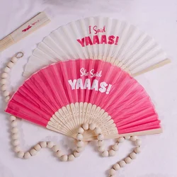 bride bridesmaid hand fan summer beach pool wedding engagement Bach weekend Bachelorette hen Party Bridal Shower girls trip Gift
