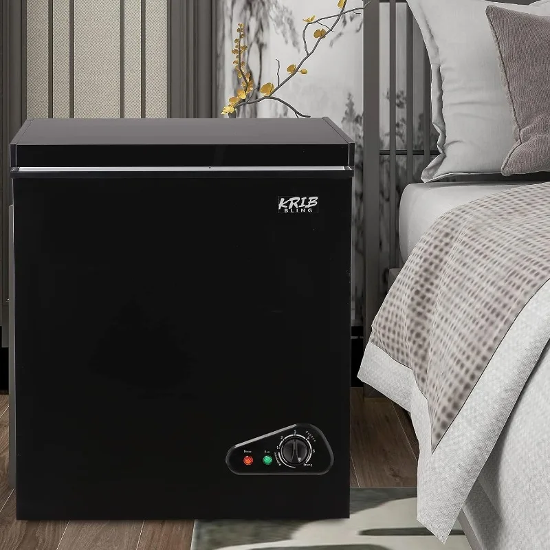 Compact Chest Freezer with Removable Basket, 7.0 Cu.ft Top Door Open Freestanding Deep Freezer