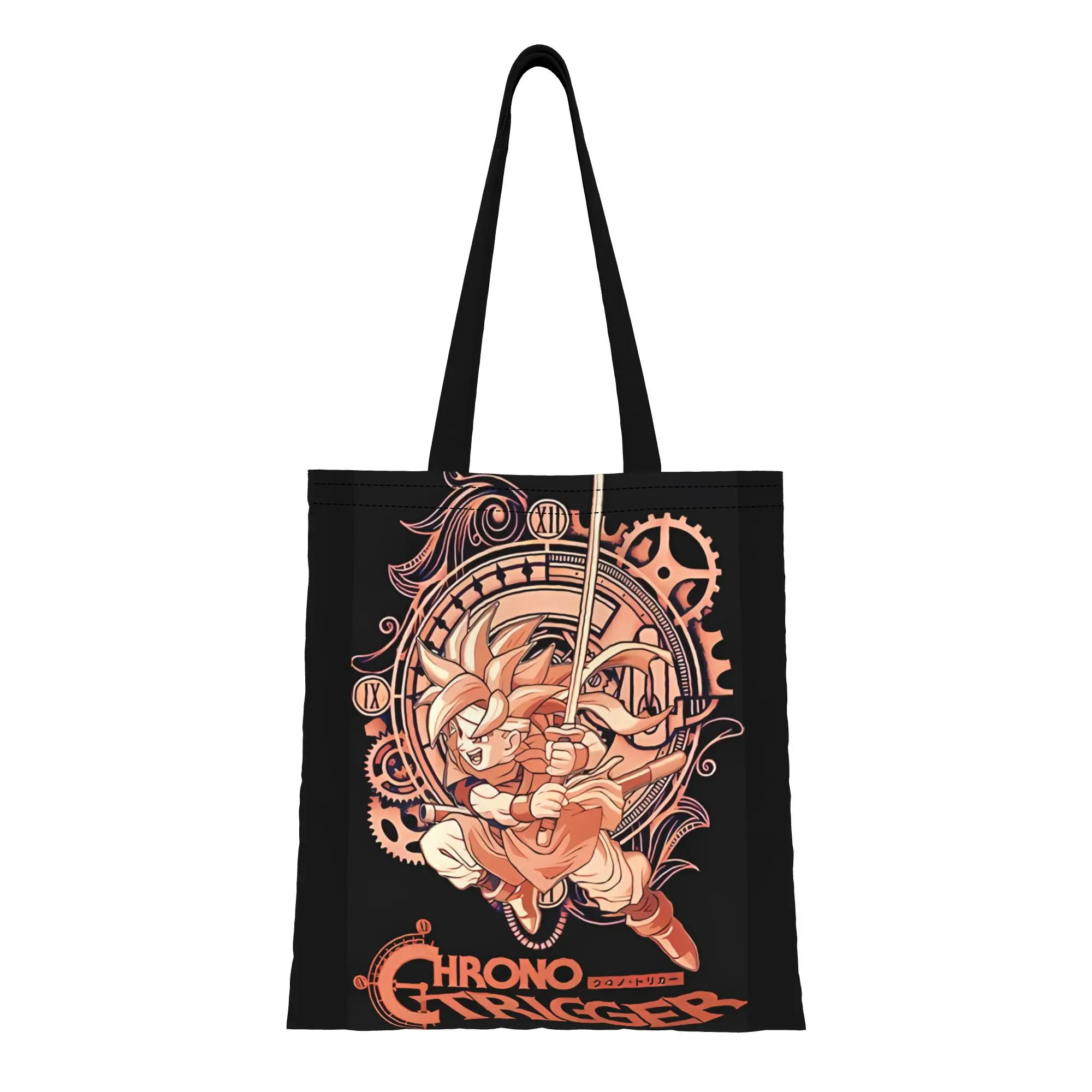 

Сумка-тоут C-Chrono Trigger в стиле пиксель-арт для женщин, для покупок, путешествий, активного отдыха, прочная сумка через плечо