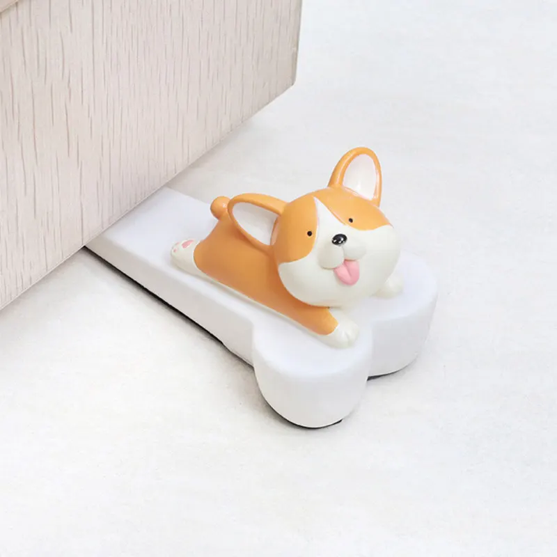 Safety Protector Cute Cartoon Silicone Figure Door Stopper Wedge Door Jam Catcher Block Guard Home Office Protectors