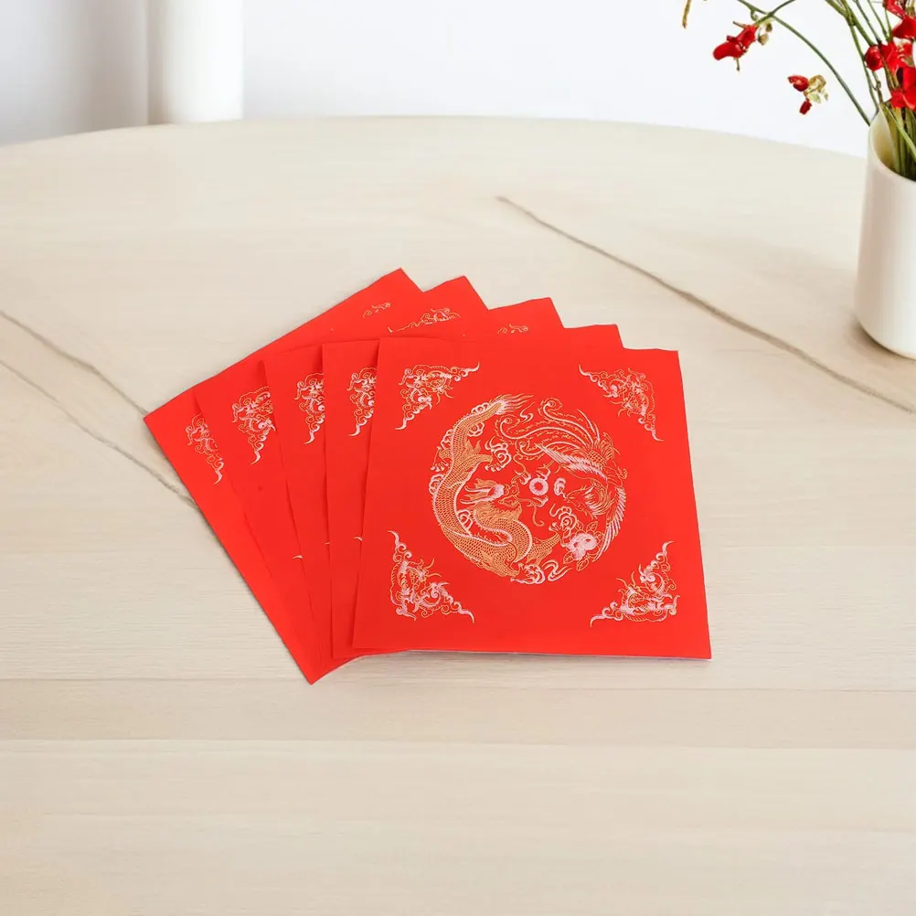 

20pcs Rice Paper Spring New Year Spring Festival Couplets Scroll New Festival Couplets Chinese Rice Paper Year Craft