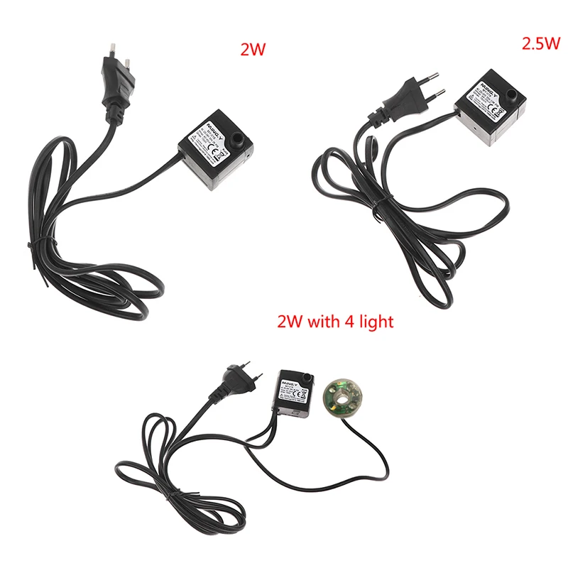 Wysokiej jakości zatapialna pompa wodna AC 220 V/2,5 W z wtyczką EU do akwarium zbiornik na wodę fontanna Mini pompa wodna