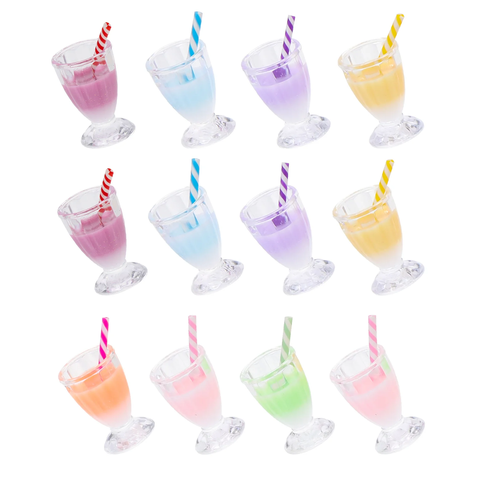 12 szt. żywicznych zawieszek w kształcie herbaty mlecznej, akcesoria do tworzenia biżuterii DIY, breloczki, wisiorki do naszyjników, kolczyków, unikalny, kreatywny, ręcznie robiony prezent