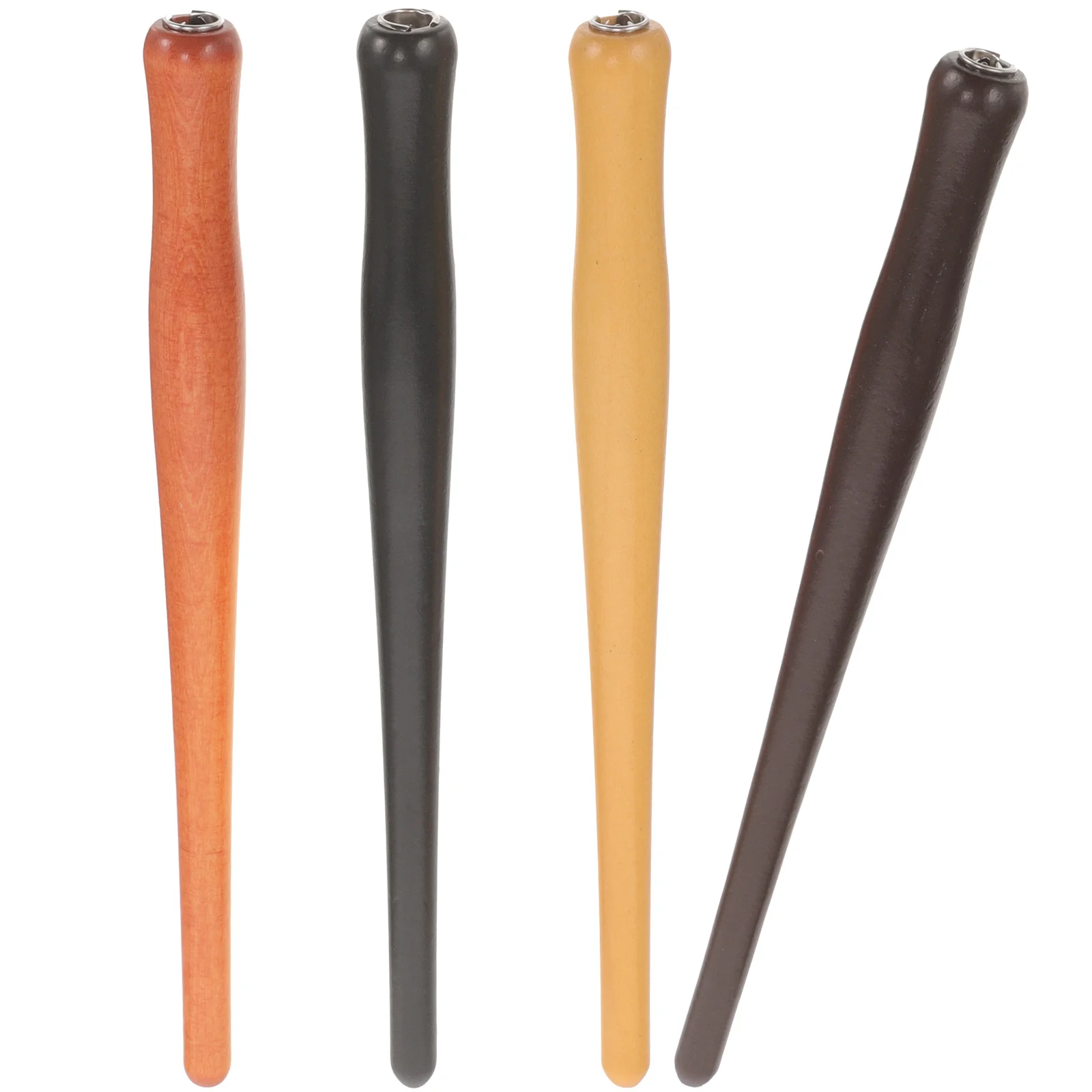 4 Pcs Ink Pen Replacement Holder Wooden Dip Holders Calligraphy Penholder Retro
