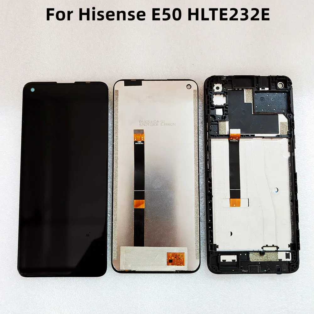 Módulo de montaje del digitalizador de pantalla táctil de pantalla LCD Pop, piezas de reparación originales, Hisense E50, HLTE232E, 6,55"