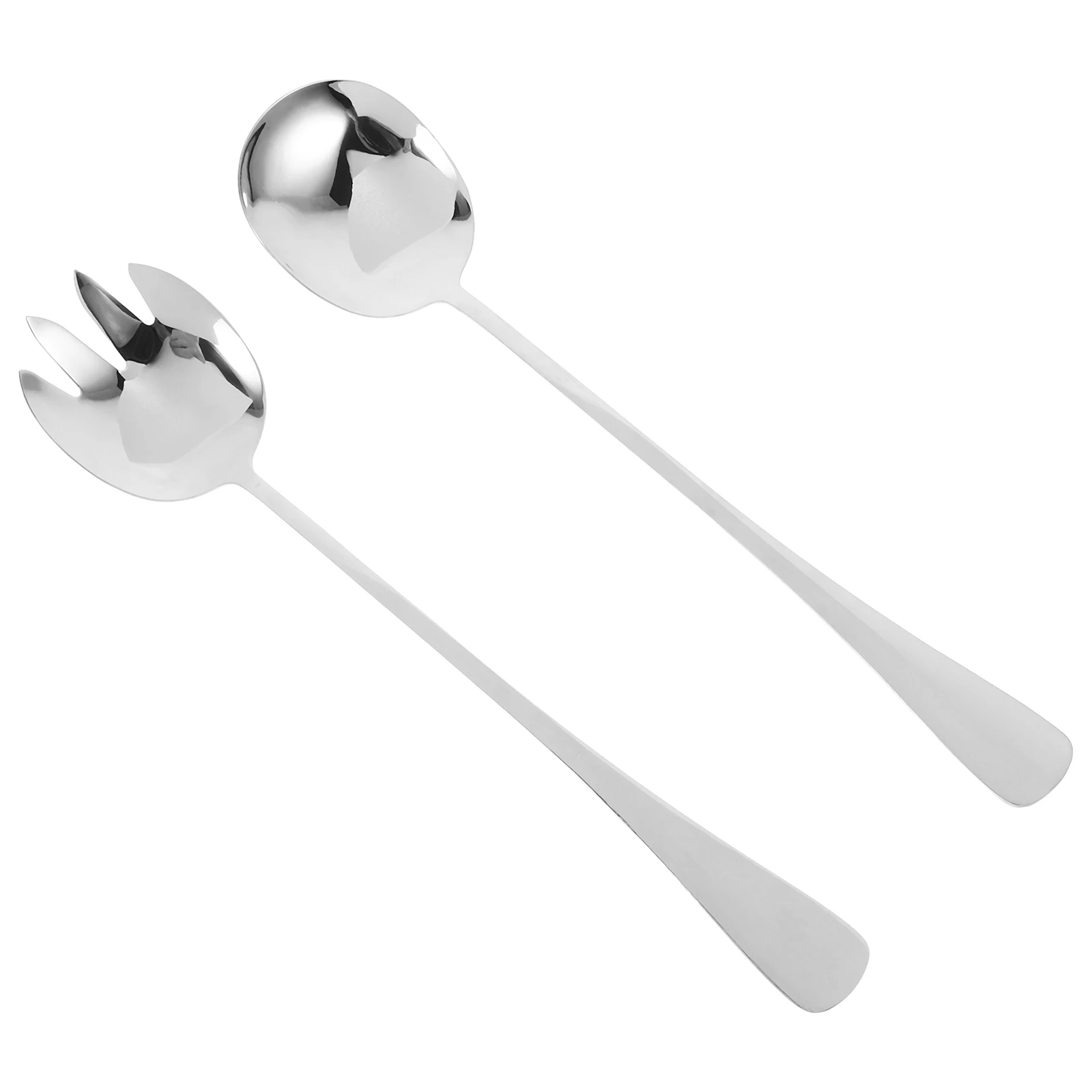 

1Set Long Handle Stainless Steel Salad Forks Spoons Slotted Buffet Serving Utensils for Cooking Parties Slotted Serving Spoons