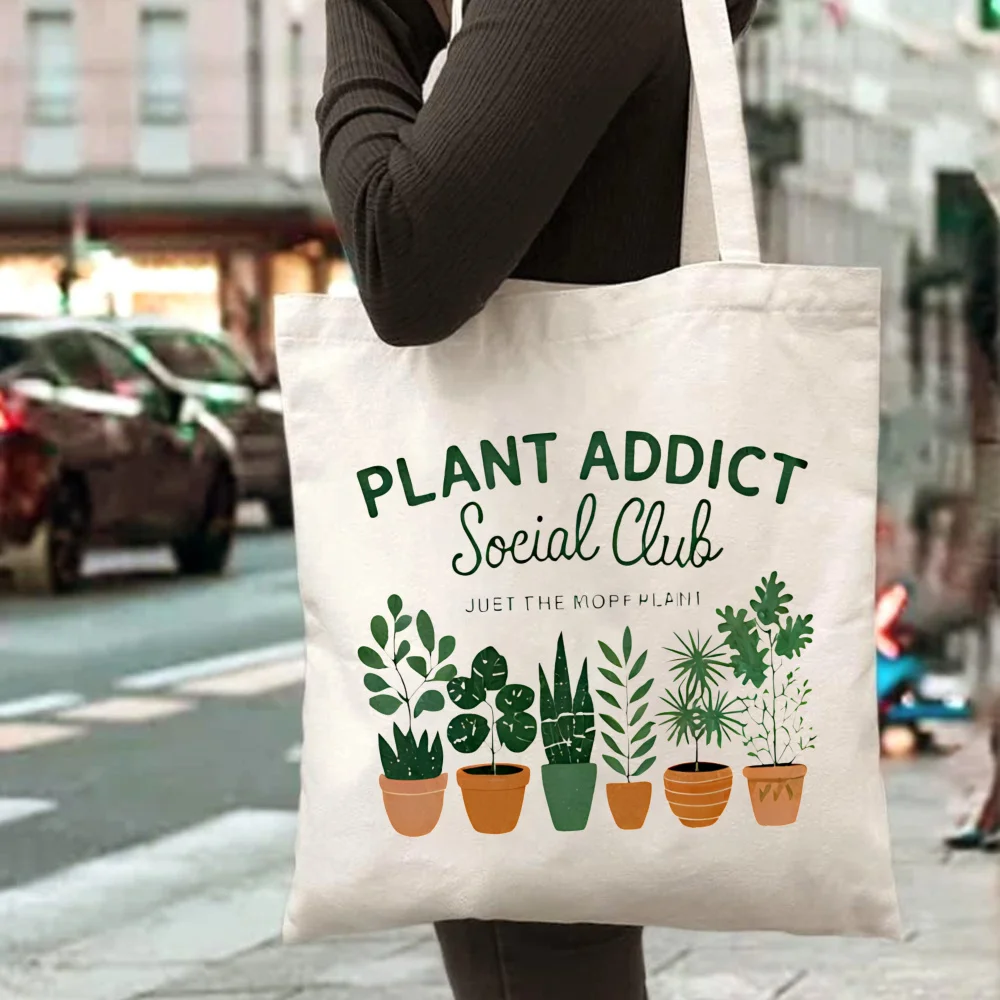Canvas Tote Bag  for Gardening Enthusiasts and Urban Jungle Lovers - Reusable Shopping & Everyday Carry Tote Bag
