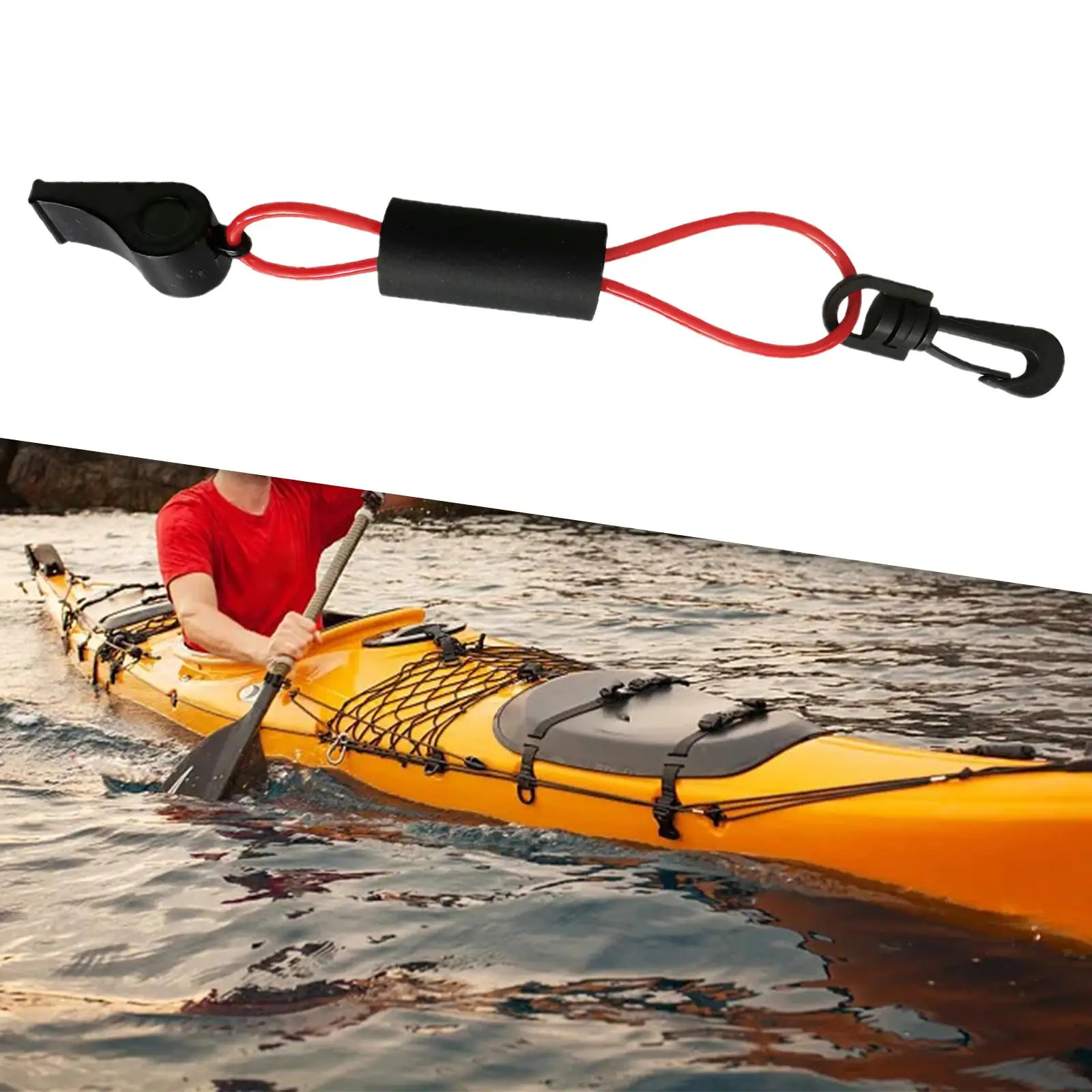 Emergency Safety Kayak Whistle Quick Access Clip Red and Black Color Accessories for Camping Signal Multifunctional Durable