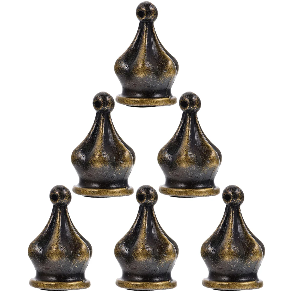 6 Pcs Desk Lamp Chandelier Decoration Shades for Floor Lamps Standing Zinc Alloy Light Fixture Covers Finials