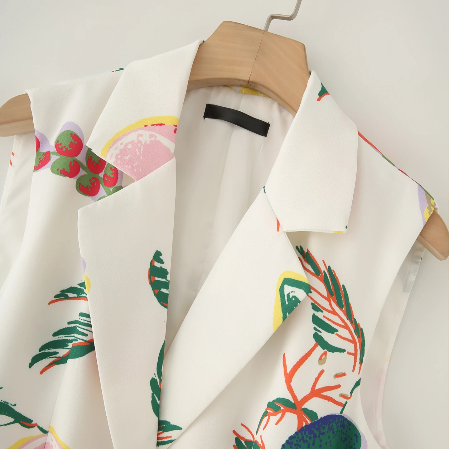 

Женский поясной жилет с тропическими фруктами, осень 2023, новинка Sle Vaion Sle Commute Sle с растительным цветочным узором