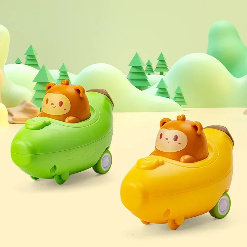 Baby Animal Car Toys Toddler Press and Go Toy Cars Wind-up Cars Bunny Rabbit Airplane Vehicles for Easter for Toddler Kids