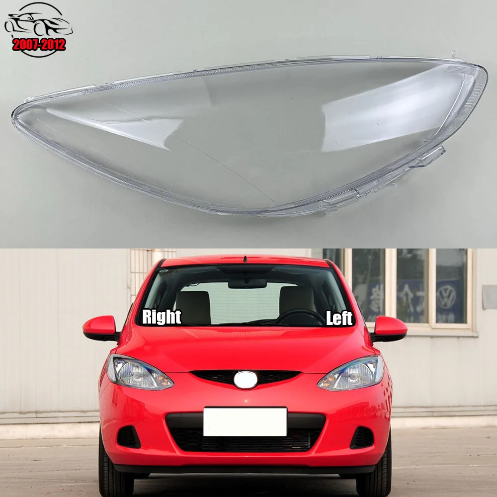 For Mazda 2 M2 2007-2012 Penutup Lampu Depan Butik Transparan Lampshdade Lampu Kepala Cangkang Plexiglass Ganti Lensa Asli