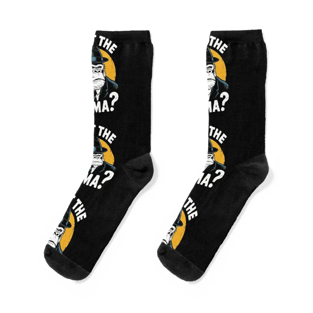 Funny What The Sigma? Ironic Meme Brainrot Quote Socks