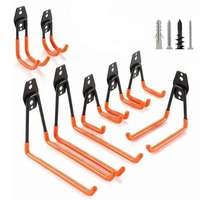Heavy Duty Metal Hook Garage Organizer Wall Mount Bicycle Hanger Hooks Wall Mount Anti-slip Storage Hook For Ladders Garden Tool