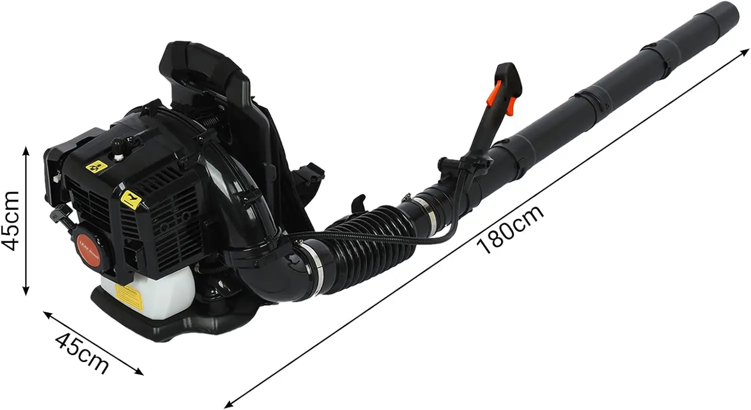 Cordless Leaf Blower, 52CC Gas Powered Backpack Leaf Blower for Lawn Care, Snow Blower 1.2 L Fuel Tank 6800r/min Large Air Volum