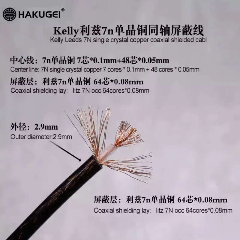 كيلي ليدز 7n سلك حماية محوري نحاسي كريستالي واحد #1