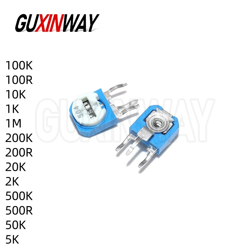 

20pcs RM063 Rm-063 100K 100R 10K 1K 1M 200K 200R 20K 2K 500K 500R 50K 5K Ohm Trimpot Trimmer Potentiometer Variable Resistor