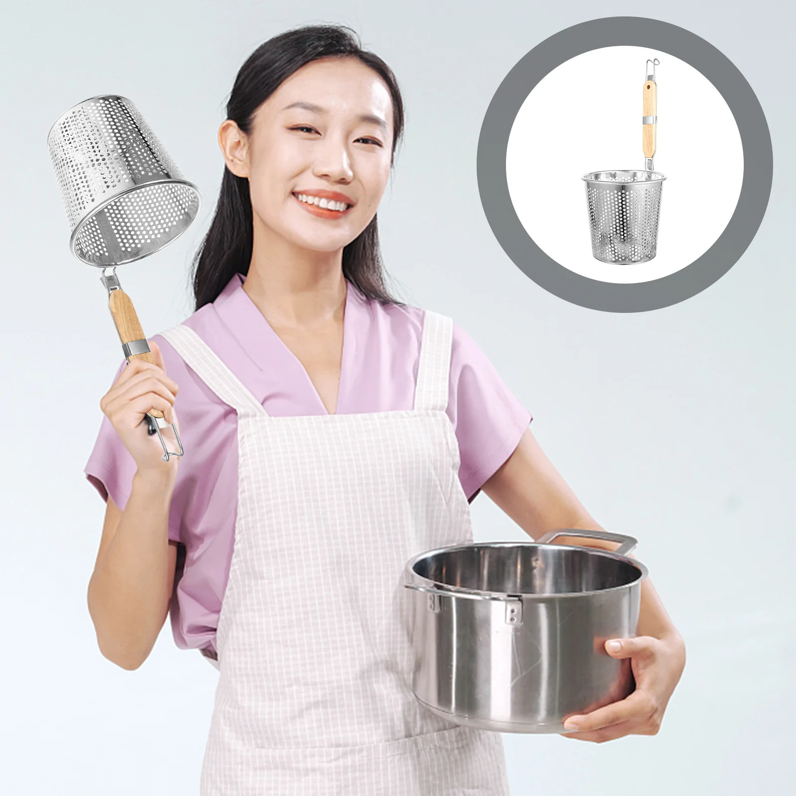 

Stainless Steel Strainer Basket 16Cm Fine Mesh Spider For Kitchen Pasta Dumpling Noodle Drain Tool Rust Resistant