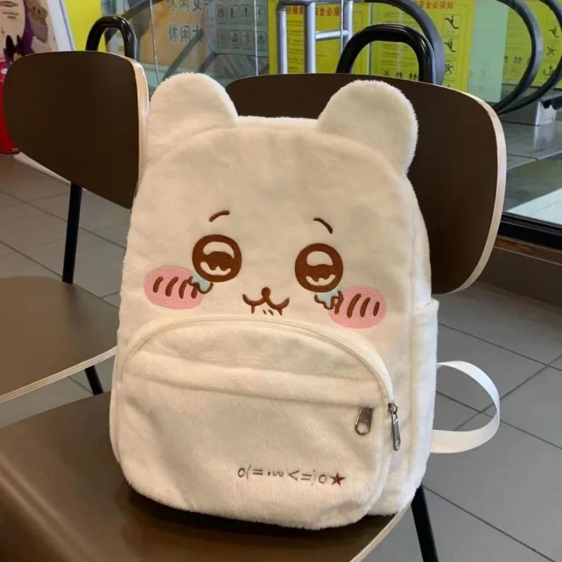 Y2k Japanese Cartoon Chikawas Plush Backpack Kawaii Anime Ita Bag Student Schoolbag Women Shoulder Bag New Girl Cosplay Knapsack