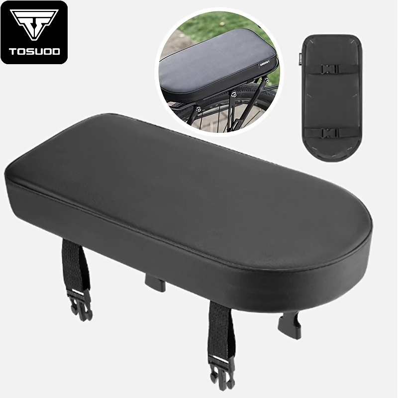TOSUOD Bicycle Backseat Long Cushion Thickened Soft Comfortable Bike Seat Easy Installation Detachable Bicycle Parts