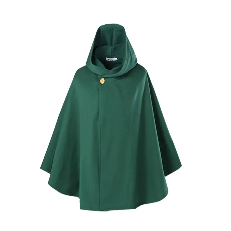 Anime Attack on Titan Cloak Cosplay Costumes Shingeki no Kyojin Green Cape Hoodie Cloaks Halloween Costume Kids Adult Clothes