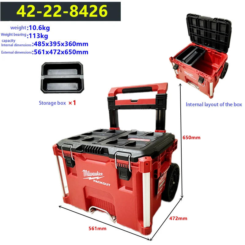 Tool Storage Plastic Rolling Tool Trolley Cabinet Mobile Stackable Machinery Tool Kit