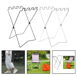 Bin Bag Holder Portable Bin Rack Folding Bin Holder Stand For Camping Picnic Mat White/Black Bin Bag Holder For Living Room