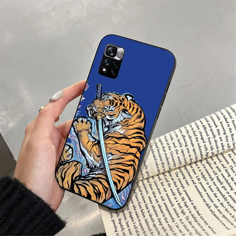

Japanese tiger Art Funda Phone Case For Xiaomi Redmi note 14 Pro 14 13 12 11 10 Pro 14S 12S 11S Redmi 14C 13C 10