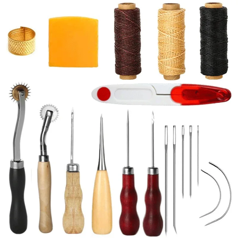 

Leather Craft Package Leather Goods Hand Sewing Set Art Tools Set Making DIY hand-sewn tool set Leathercraft