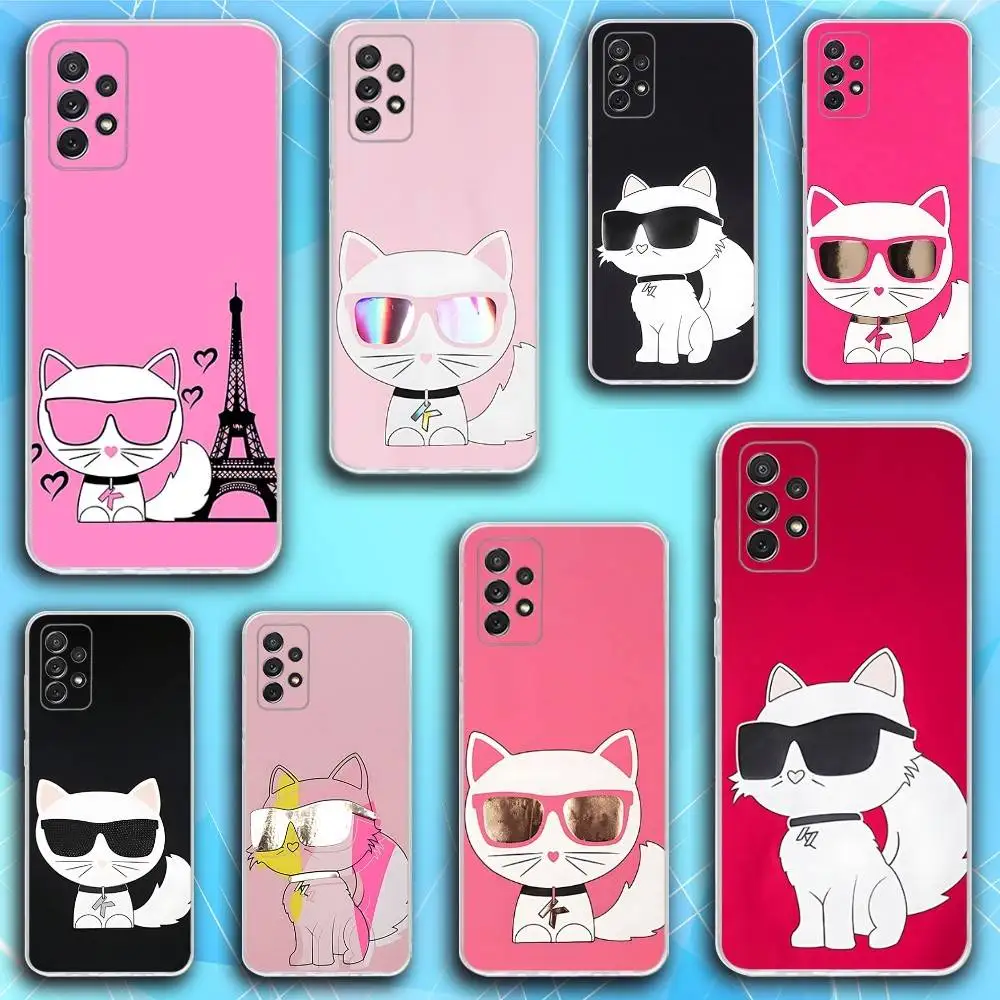

Fashion COOL Cats Phone Case For Samsung S30,23,21,22,20, FE lite,S10,9,8,7 PIus Note20ultra Soft Transparent