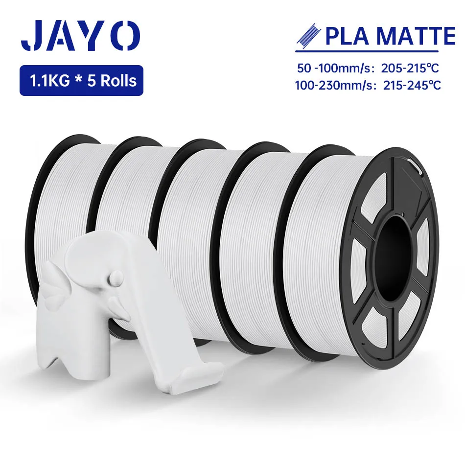 Jayo Pla Meta/Abs/Petg/Zijde/Pla Filament 1.75Mm 5 Rollen 3d Printer 100% Geen Bubbel Voor Fdm Diy Geschenk Materiaal Snelle Verzending