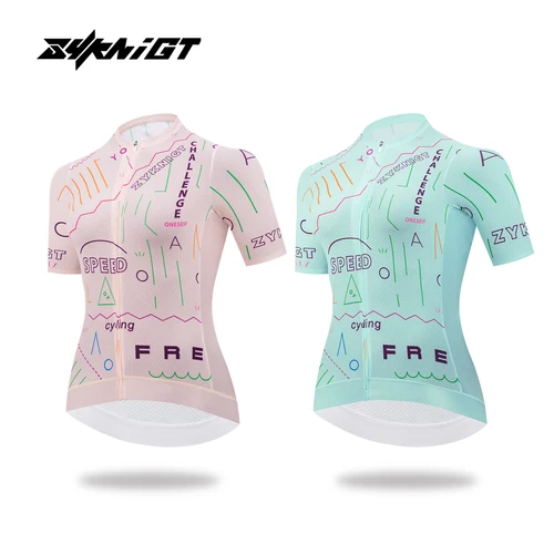 Imagen 2 del producto ZYKNIGT-camisetas de ciclismo para mujer, ropa de ciclismo de carretera de verano, ropa de secado rápido, tops de ciclismo de alta calidad, ropa deportiva de ciclismo